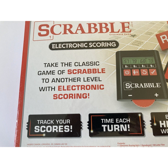 Scrabble Board Game w/ Electronic Scoring NEW Family Fun - Picture 6 of 6